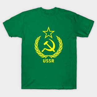 Hammer sickle vine leaf yellow T-Shirt